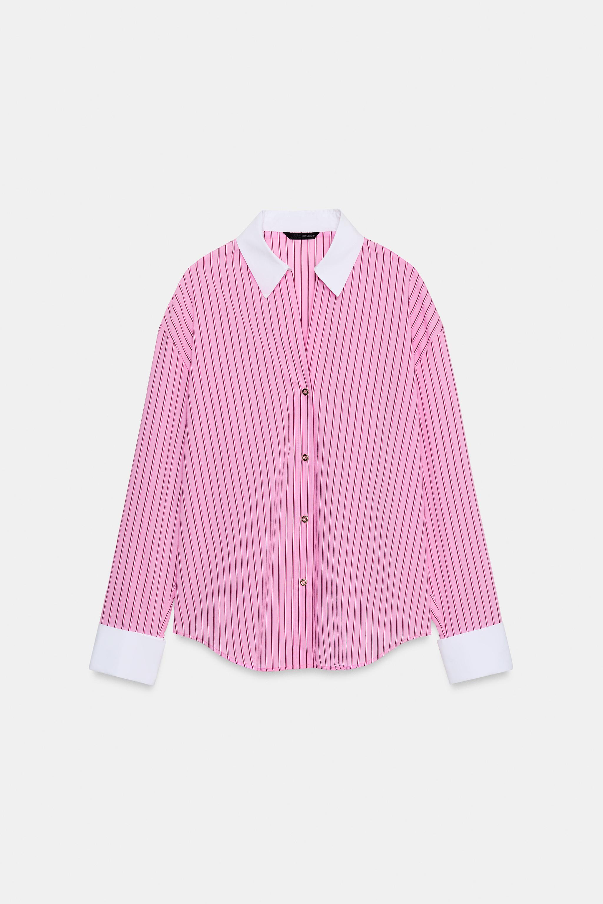 CHEMISE EN POPELINE À RAYURES